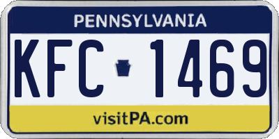 PA license plate KFC1469