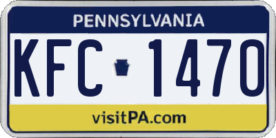 PA license plate KFC1470