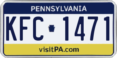 PA license plate KFC1471