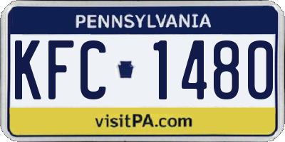 PA license plate KFC1480