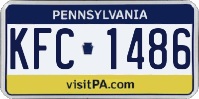 PA license plate KFC1486