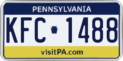 PA license plate KFC1488