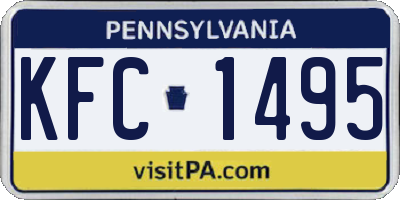 PA license plate KFC1495