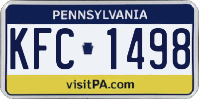 PA license plate KFC1498