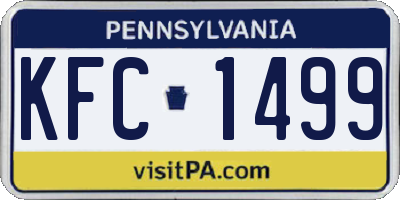 PA license plate KFC1499