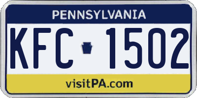 PA license plate KFC1502