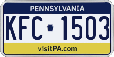 PA license plate KFC1503