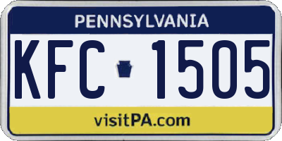 PA license plate KFC1505