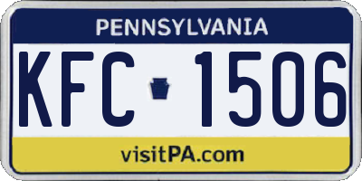 PA license plate KFC1506