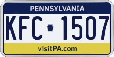 PA license plate KFC1507