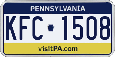 PA license plate KFC1508