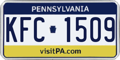 PA license plate KFC1509