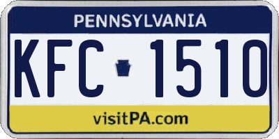 PA license plate KFC1510