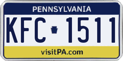 PA license plate KFC1511
