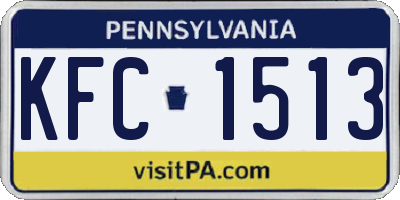 PA license plate KFC1513