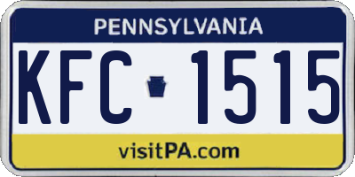 PA license plate KFC1515