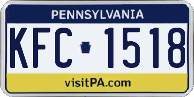 PA license plate KFC1518