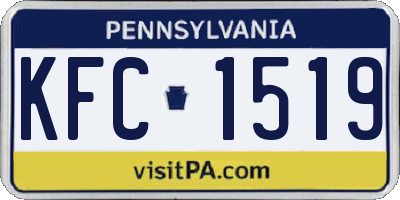 PA license plate KFC1519