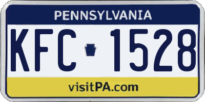 PA license plate KFC1528