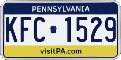 PA license plate KFC1529