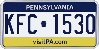 PA license plate KFC1530
