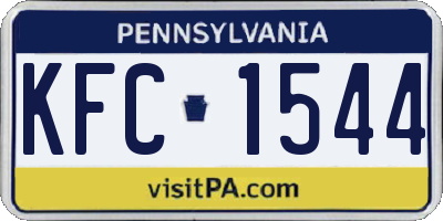 PA license plate KFC1544