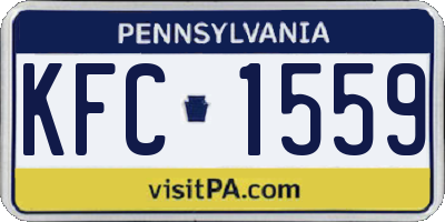 PA license plate KFC1559