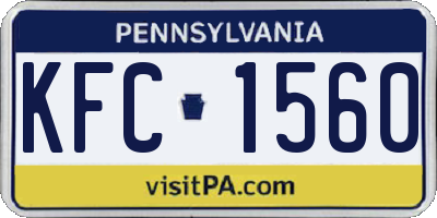 PA license plate KFC1560