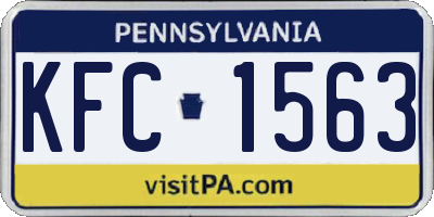 PA license plate KFC1563