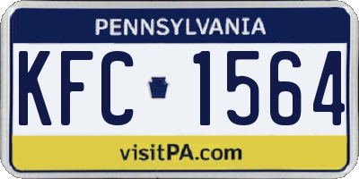 PA license plate KFC1564