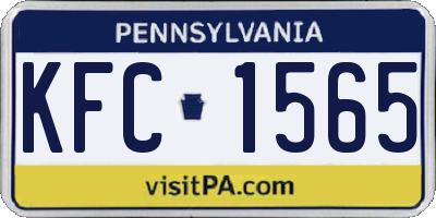 PA license plate KFC1565