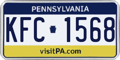 PA license plate KFC1568