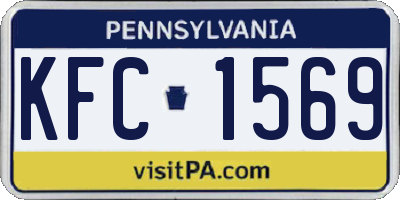 PA license plate KFC1569