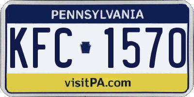 PA license plate KFC1570