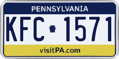 PA license plate KFC1571