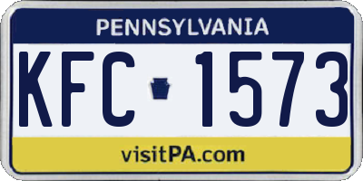 PA license plate KFC1573