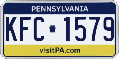 PA license plate KFC1579