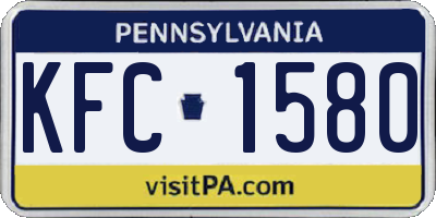 PA license plate KFC1580