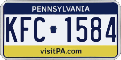 PA license plate KFC1584