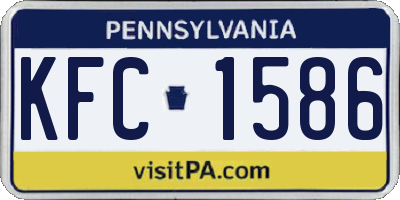 PA license plate KFC1586