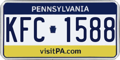 PA license plate KFC1588