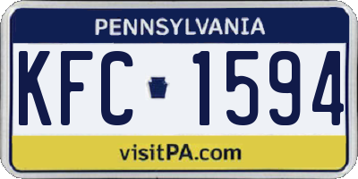PA license plate KFC1594