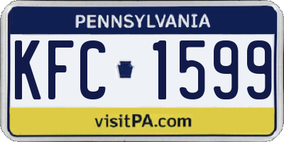 PA license plate KFC1599