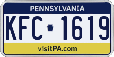 PA license plate KFC1619