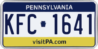 PA license plate KFC1641