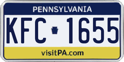 PA license plate KFC1655