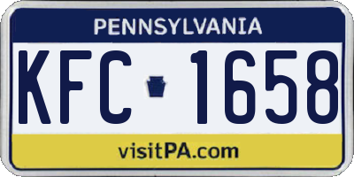 PA license plate KFC1658