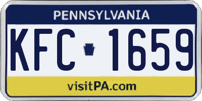 PA license plate KFC1659