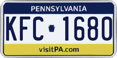 PA license plate KFC1680