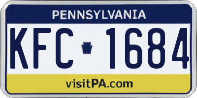 PA license plate KFC1684